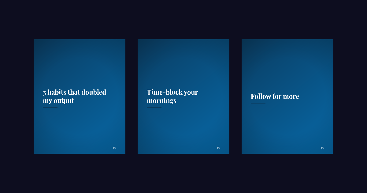 Finished slide images, in your brand style