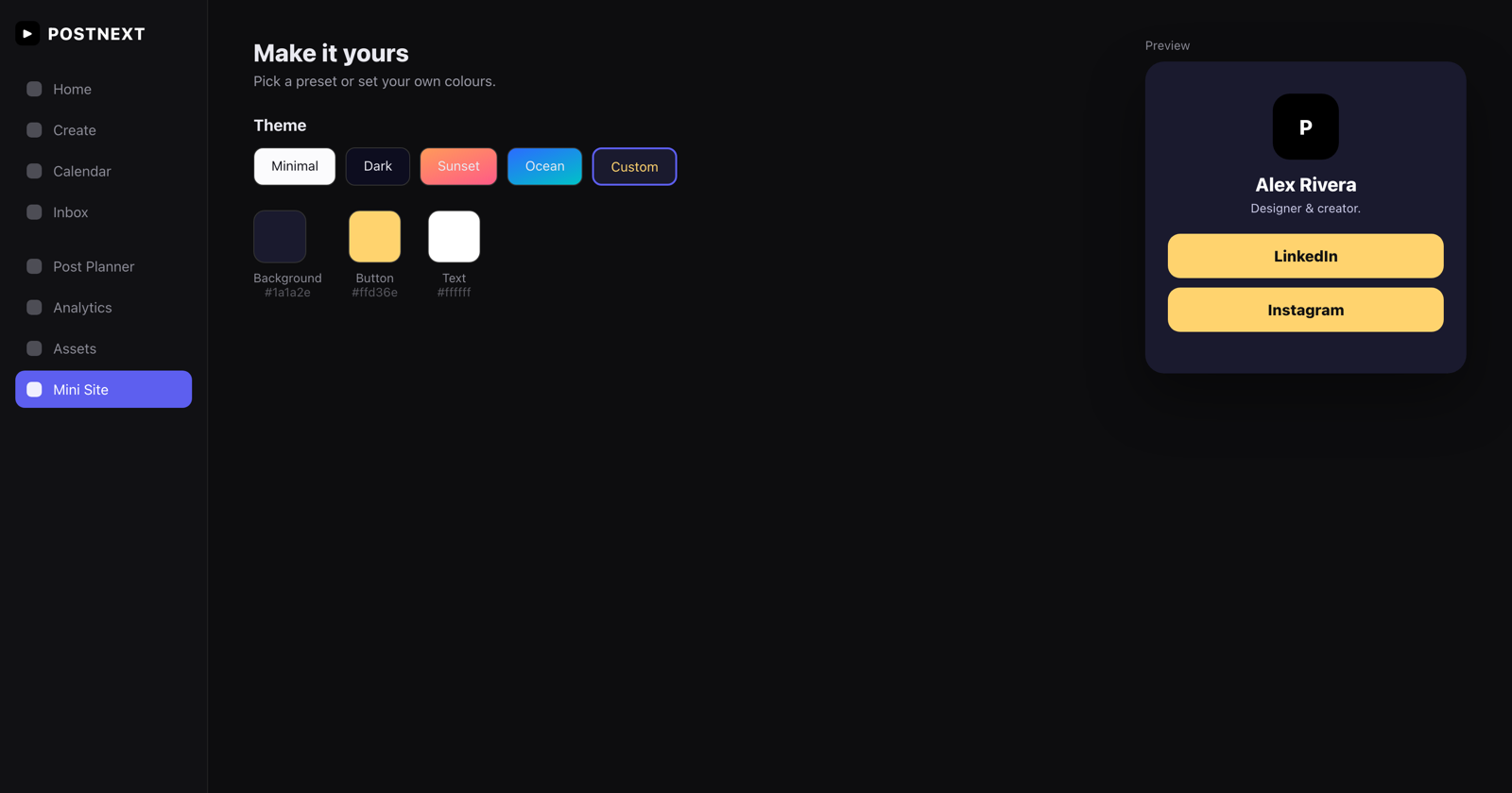 Your colours, your theme, your QR code
